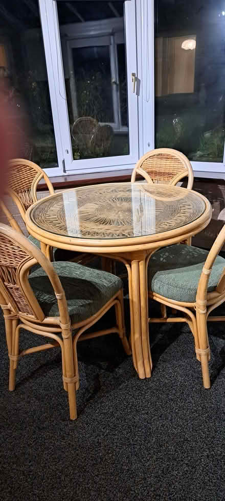 Photo of free Rattan dining table and 4 chairs (Wells BA5) #1