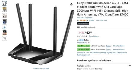 Photo of free Cudy N300 WiFi Unlocked 4G LTE Cat4 (Sonning Common RG4) #1