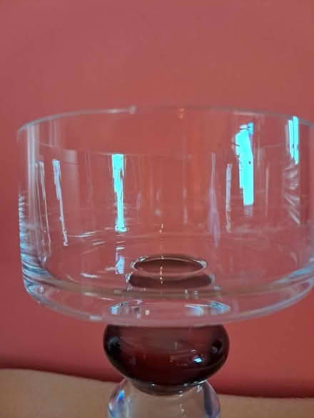 Photo of free Glass bowl with stem, with chip (Highway SL6) #2