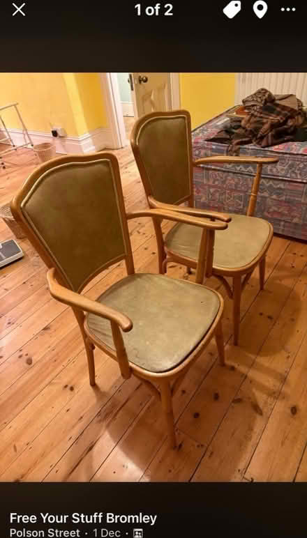 Photo of free Two wooden chairs (Shortlands BR2) #2