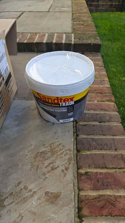 Photo of free Sandtex Trade High Build Textured Decorative Coating - White (St John's TN13) #1