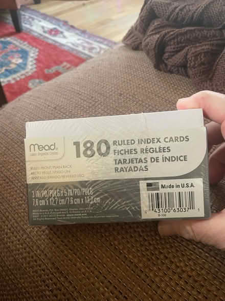 Photo of free unopened Index cards (Chevy Chase DC) #1