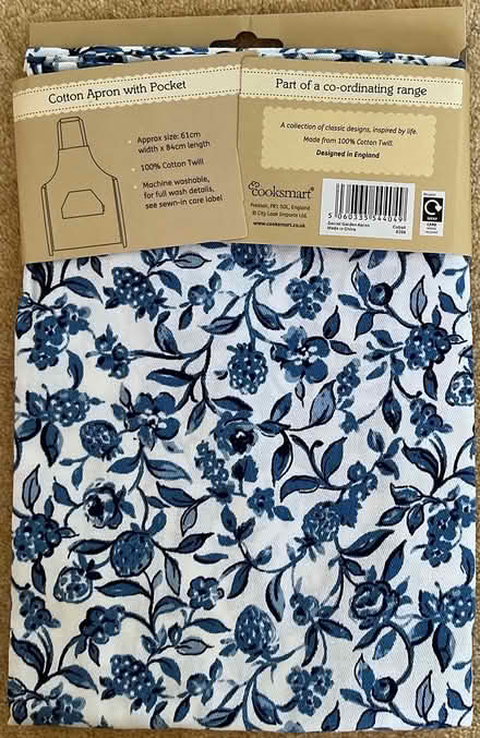 Photo of free Blue & White Cotton Apron (BN27) #2