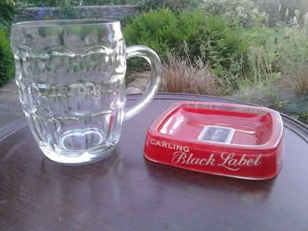 Photo of free Vintage dimpled pint glass and ashtray (Waddington LN5) #1