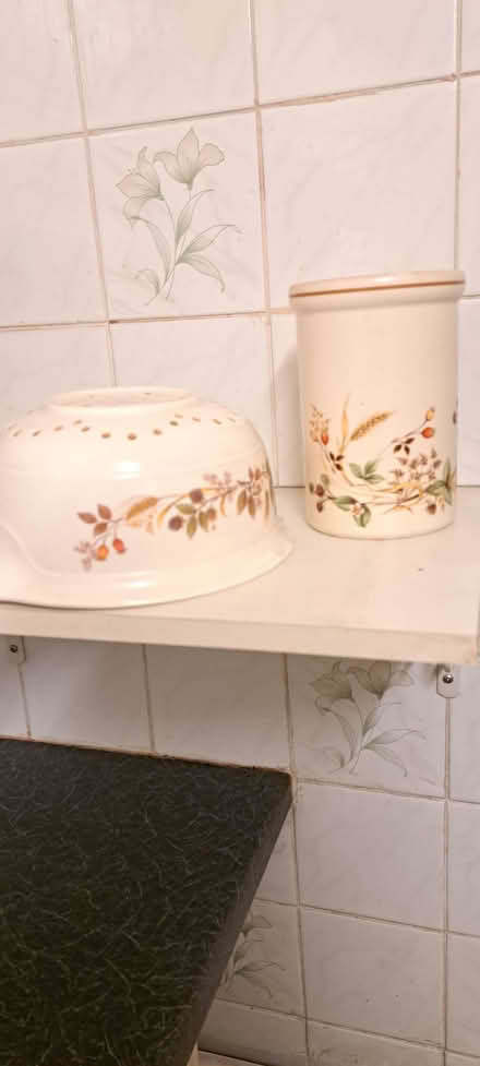 Photo of free Ceramic jar and melamine colander (Wells BA5) #1