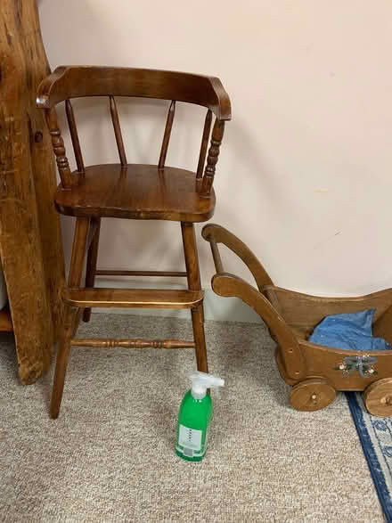 Photo of free Antique wooden high chair (Bellrock area Malden) #1