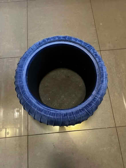 Photo of free Blue storage footstool (Stretford M16) #1