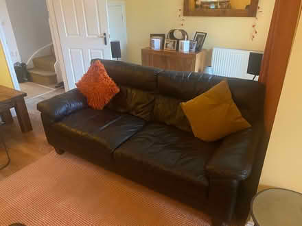 Photo of free Leather sofa (Eynesbury PE19) #2