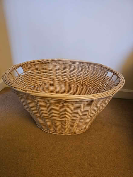 Photo of free Large Wicker washing basket (Latchford SG11) #1