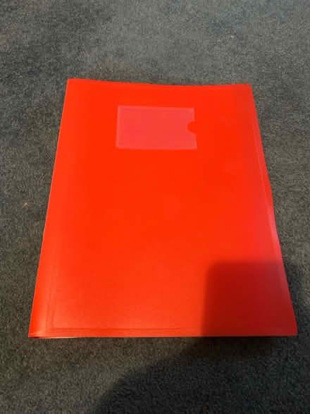 Photo of free Red Plastic Document Folder (Winson Green B18) #1
