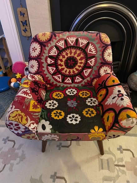 Photo of free Little embroidered chair (EH14 Juniper Green) #1