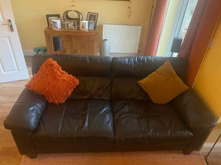 Photo of free Leather sofa (Eynesbury PE19) #1
