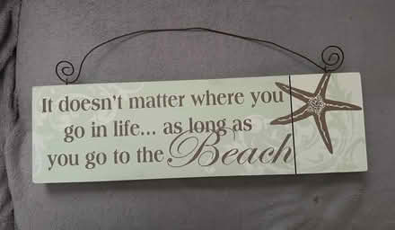 Photo of free Wooden beach sign (Burlington near Woburn line) #1
