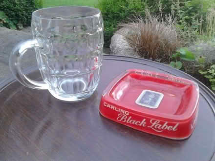 Photo of free Vintage dimpled pint glass and ashtray (Waddington LN5) #2