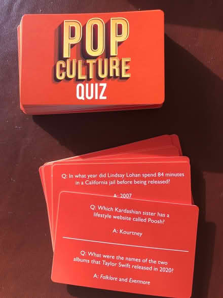 Photo of free Pop Culture Quiz Cards (Great Meols CH47) #2