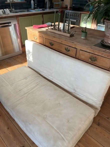 Photo of free Old well used futon mattress (Shoreham-by-Sea BN43) #2
