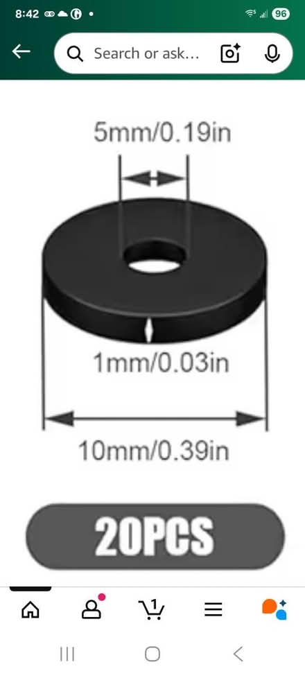 Photo of Rubber or Nylon washers M5 size (Malvern Wells WR14) #1