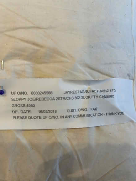 Photo of free 2 base cushions for sofa (Long Sutton, Nr Langport) #1