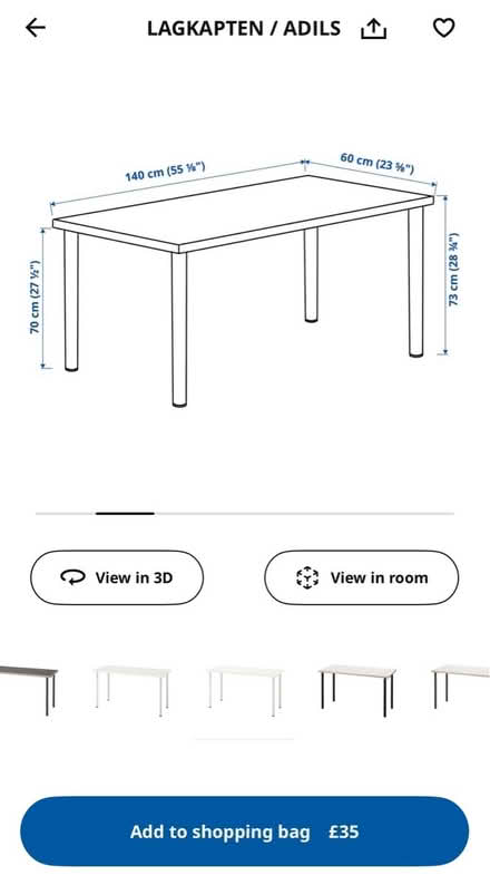 Photo of free IKEA LAGKAPTEN / ADILS desk (Nottingham NG7) #2