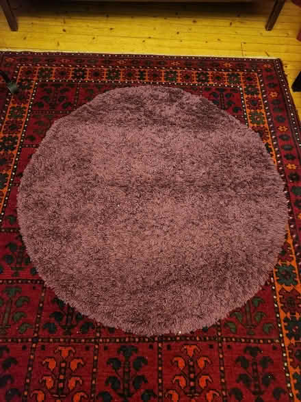 Photo of free Circular rug - purple pile (Polwarth EH11) #1