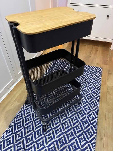 Photo of free IKEA raskog trolley with wooden board (Loansdean NE61) #1