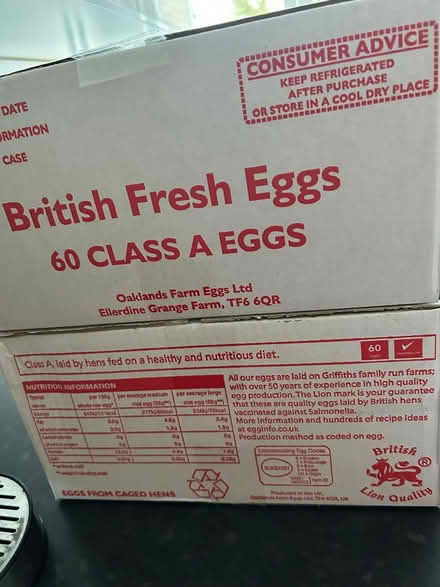Photo of free Two big boxes of eggs (ware SG12) #2