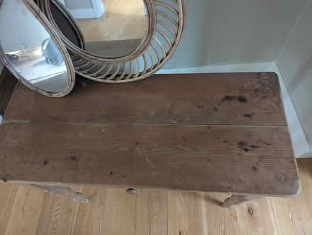 Photo of free Wooden desk + two mirrors (Dalkey, near Coliemore) #2