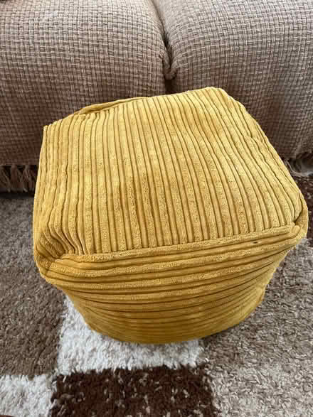 Photo of free Yellow ochre velvet puffee (Loughton IG10) #1