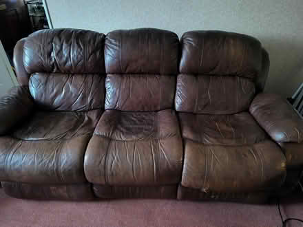 Photo of free 3 seat Dual reclining leather sofa (Beaumont) #1