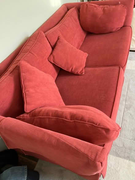 Photo of free Still comfy rust coloured sofa (Central Chippenham SN15 1) #2