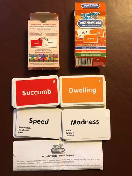 Photo of free Vocabulary Playing Cards (Great Meols CH47) #1