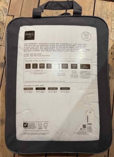 Photo of free M&S 4.5 tog double duvet washable (Levenshulme, M19) #2