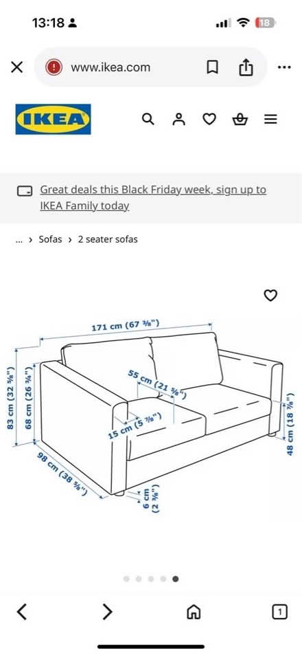 Photo of free two-seater Sofa (Lombard Business Park CR4) #2