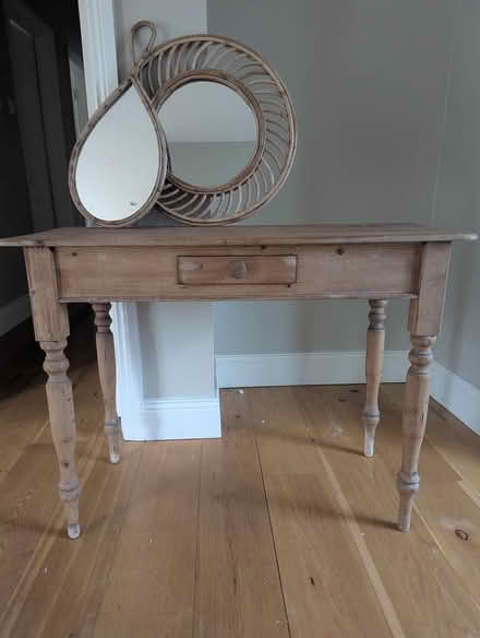 Photo of free Wooden desk + two mirrors (Dalkey, near Coliemore) #1