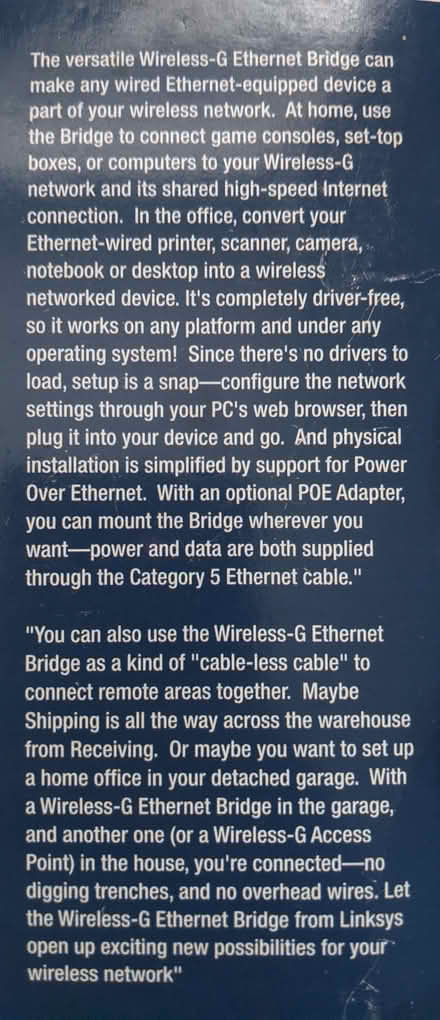 Photo of free WiFi bridge - add or extend WiFi (Southborough BR2) #3