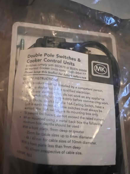 Photo of free Cooker Control - brand new (Hemel, HP3) #2