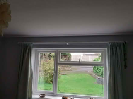 Photo of free White wooden curtain poles (Arddleen SY22) #1