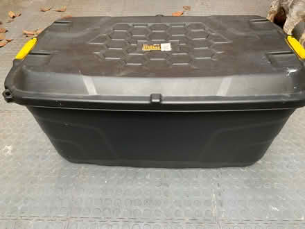 Photo of free 2 large black storage containers with lids (Widcombe) #1