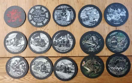Photo of free 15 x Welsh slate coasters (Walnut Tree MK7) #1