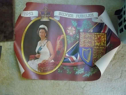Photo of free 1977 Queen Elizabeth II silver jubilee poster 49cm x 69cm (Kempsey WR5) #1