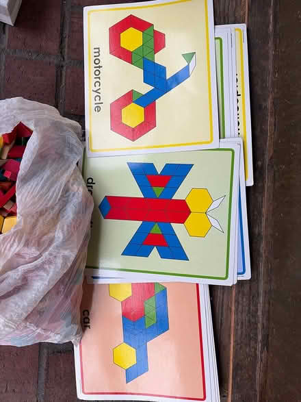 Photo of free Wooden shaped blocks with pictures (Bascom/Union Campbell) #2