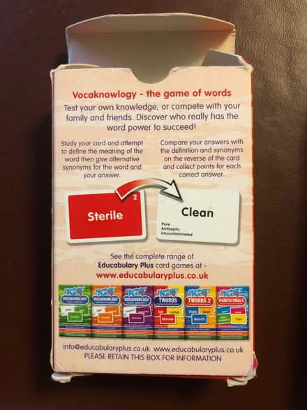 Photo of free Vocabulary Playing Cards (Great Meols CH47) #3