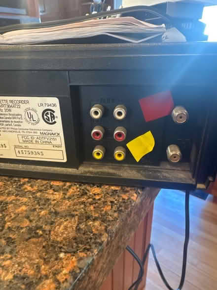 Photo of vcr audio video cords (Meacham and Kirchhoff) #1