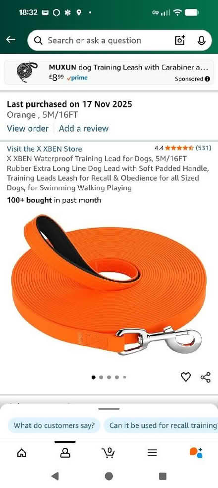 Photo of free 5m training lead. (Cam GL11) #2