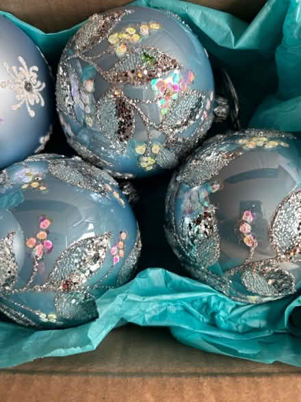 Photo of free 5 glass Christmas ornaments (Rego Park) #2