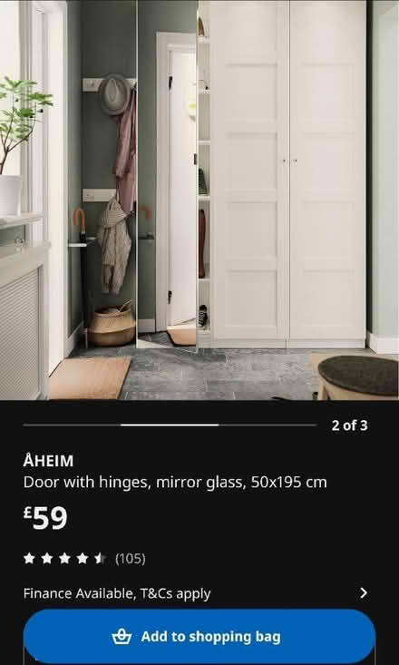 Photo of free IKEA Wardrobe doors mirror (OX11) #1