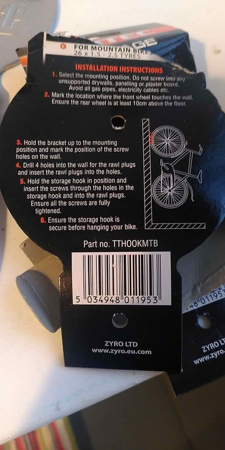 Photo of free Wall mounted bike rack (Wavertree L15) #2