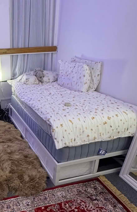Photo of free Single bed frame & mattress (Oval) #2