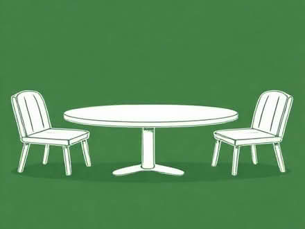 Photo of extended table and dining chairs (Warstock B14) #1