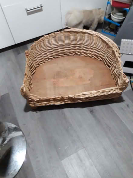 Photo of free Large wicker dog basket (Galgate LA2) #4